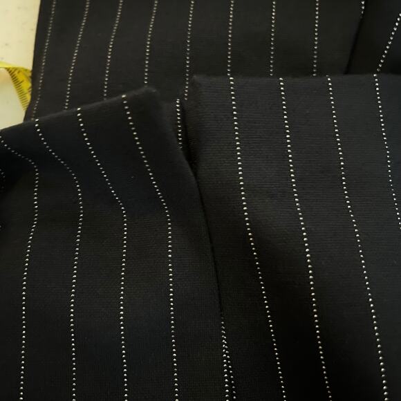 Chico's 360 Juliet Ankle Pants in Navy Blue with White Pinstripe Size 6 - Picture 7 of 11